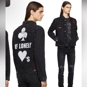 NWT KSUBI JACKET - CLASSIC KLUB OF HEARTS - BLACK - 5000006582 -Size Medium